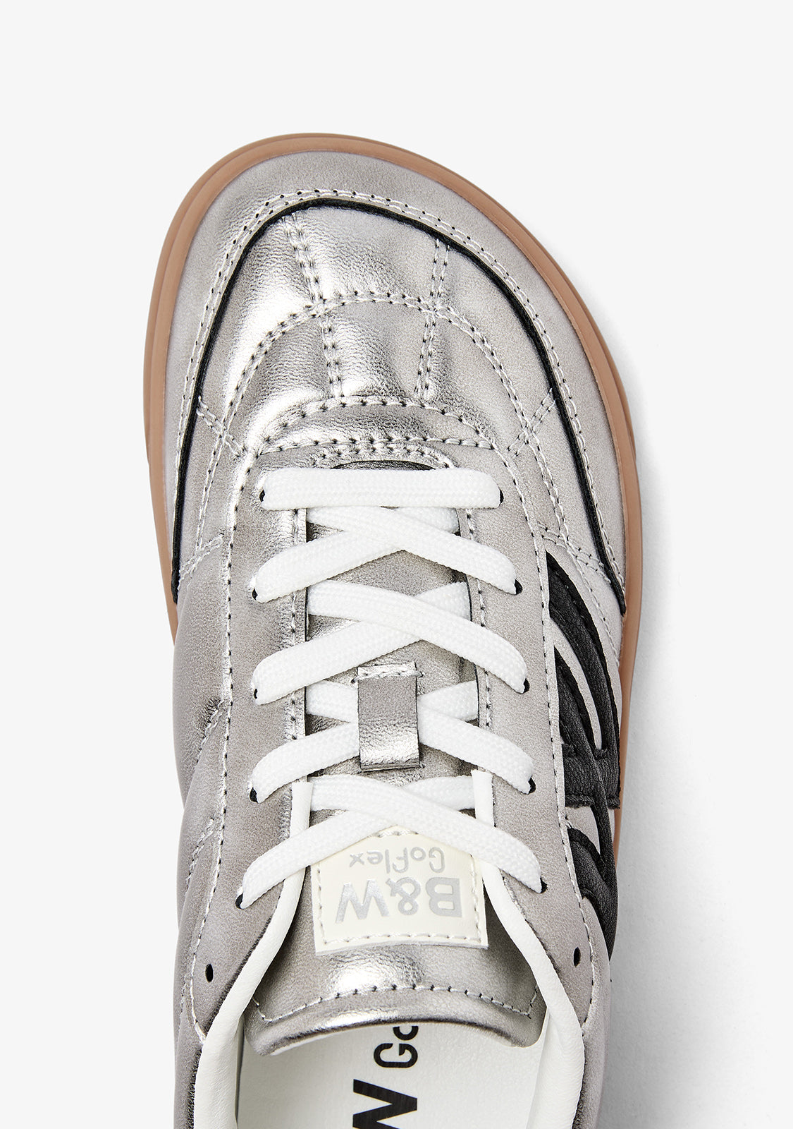 Zapatillas Barefoot Plateadas Logo