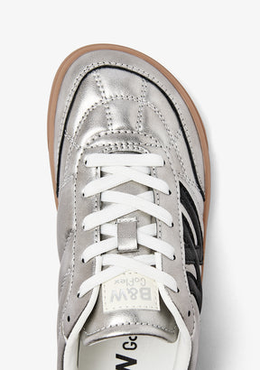 Zapatillas Barefoot Plateadas Logo