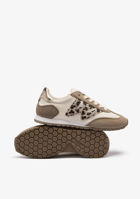 Beige Leopard Sneakers
