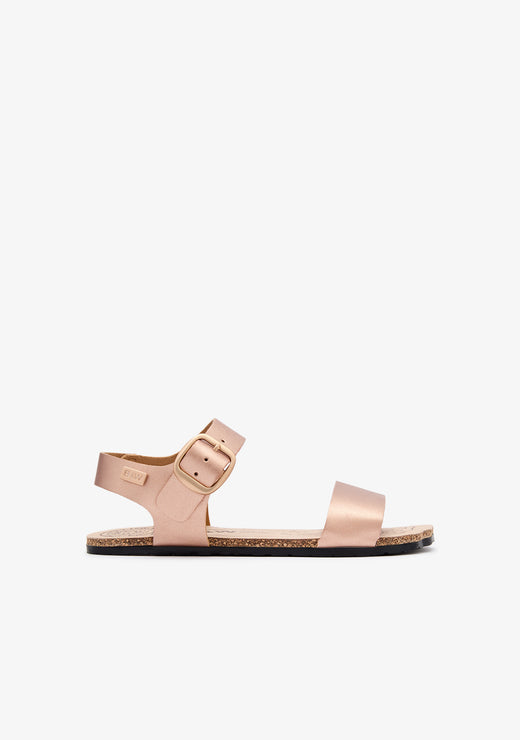 Rose Gold Strap Barefoot Goflex Sandals