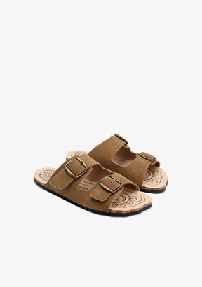 Camel Buckles Barefoot Goflex Sandals
