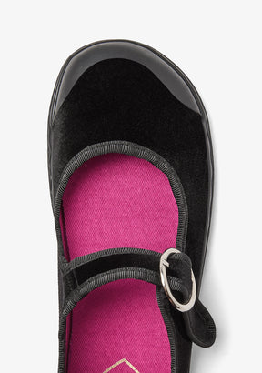 Mary Jane Barefoot Velluto Nero