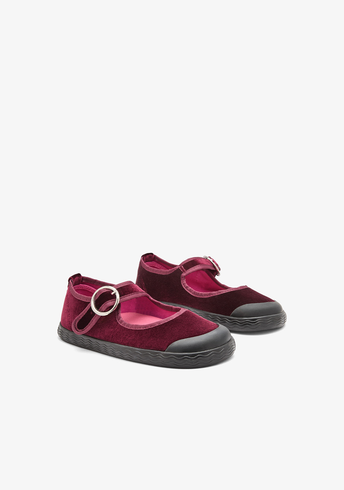 Mary Jane Barefoot Velluto Bordeaux