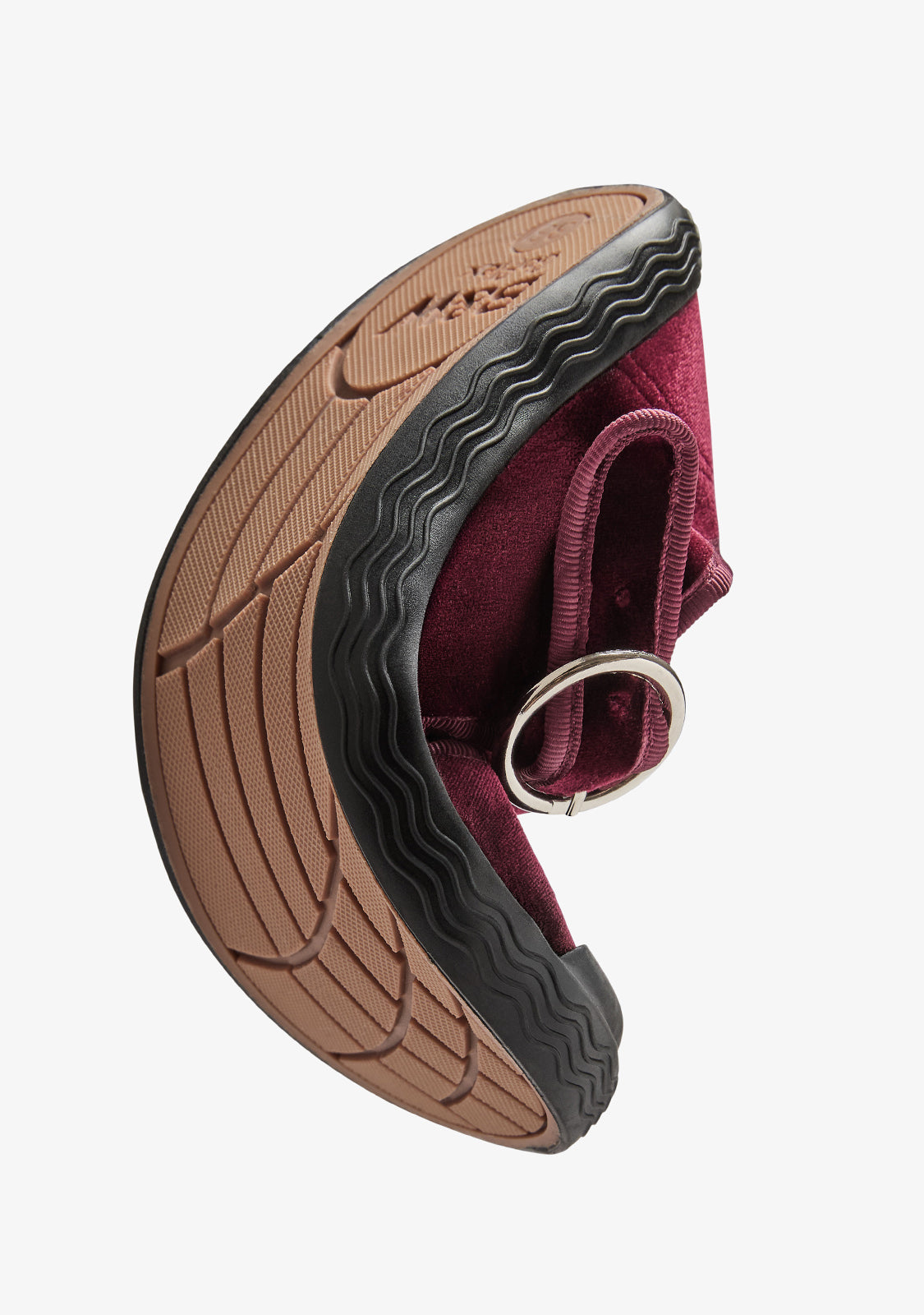 Mary Jane Barefoot Velluto Bordeaux