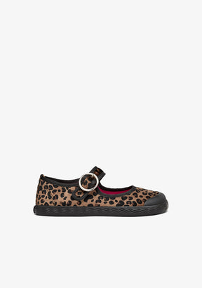 Merceditas Barefoot Leopardo con Hebilla