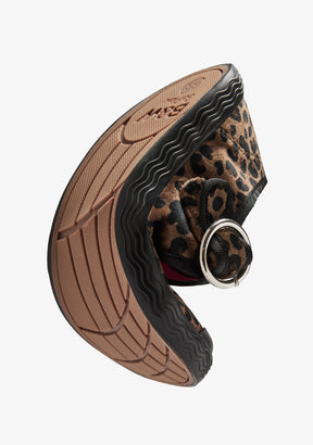 Merceditas Barefoot Leopardo con Hebilla