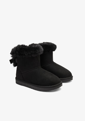 Botas australianas laço pelo pretas