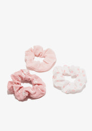 Pack de 3 scrunchies com flores