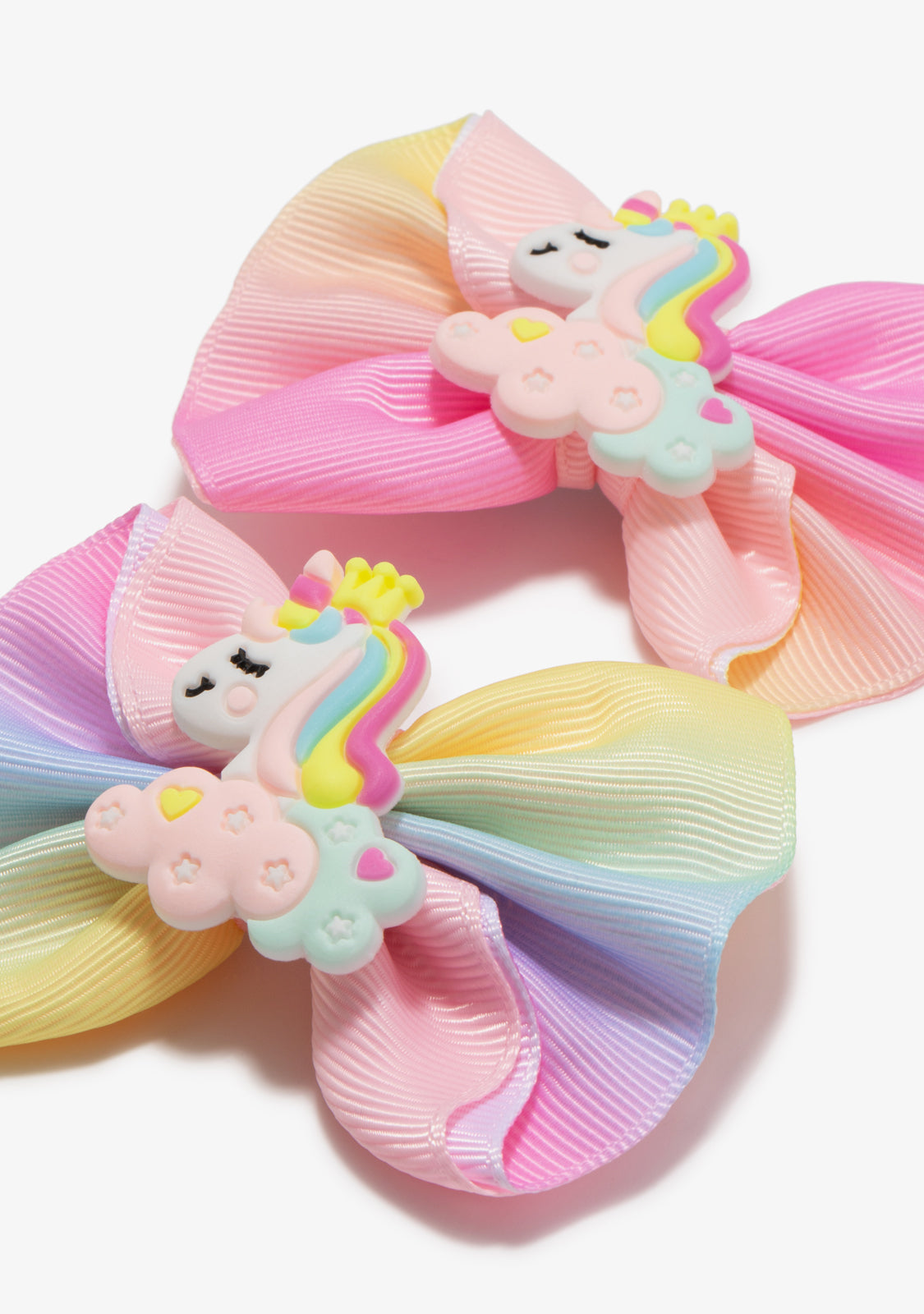 Conjunto de laços Unicórnio Multicolorido