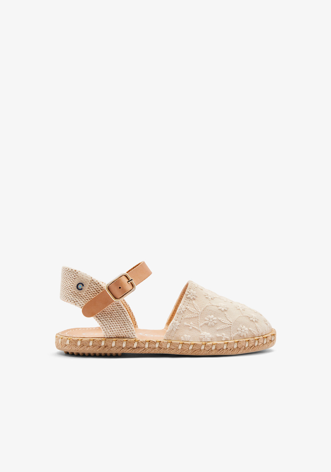 Espadrillas Beige Thread Flowers