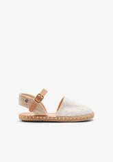 White Thread Flowers Espadrilles