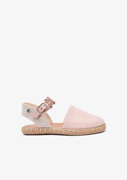 Rosa Canvas-Blumen-Espadrilles
