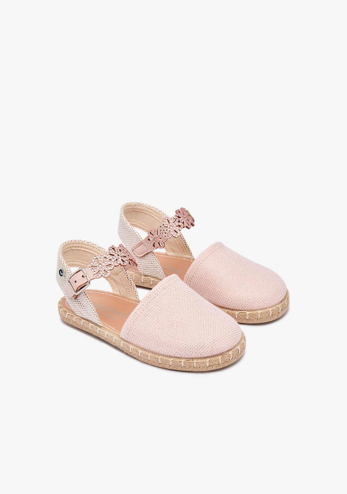 Pink Canvas Flower Espadrilles