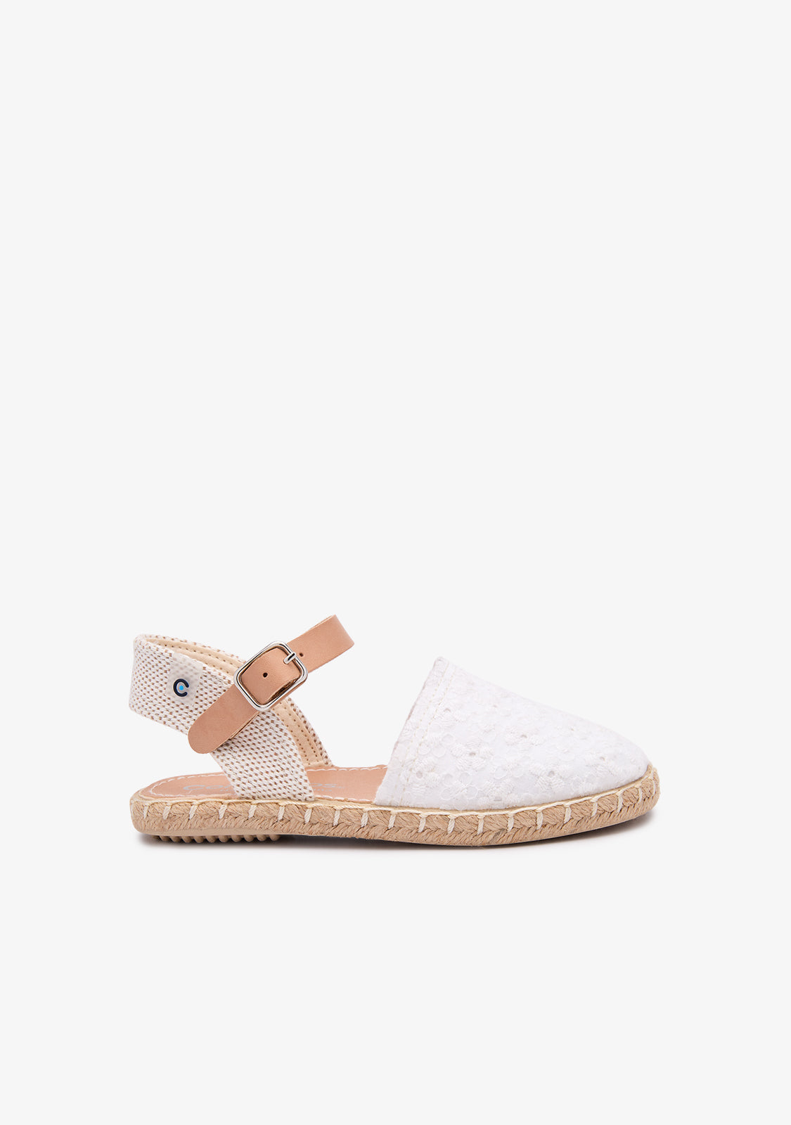 White Canvas Flower Espadrilles