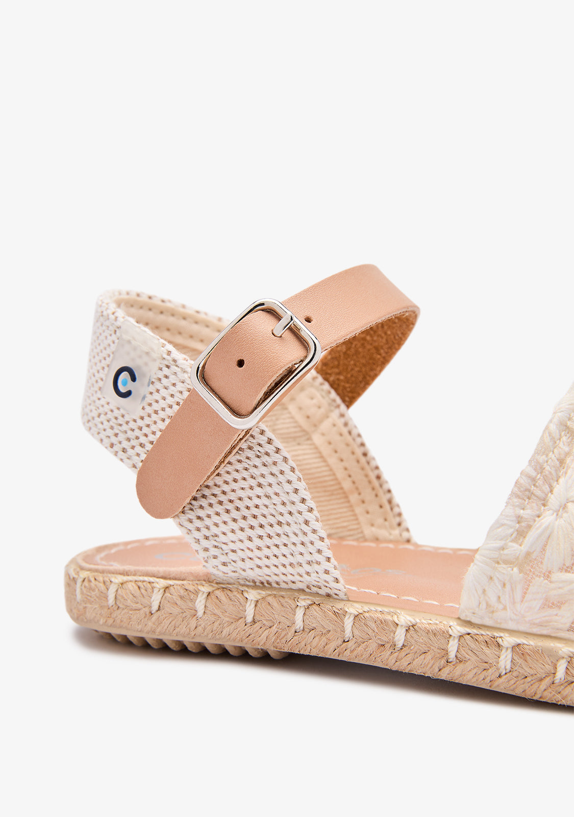 White Flower Embroidery Espadrilles