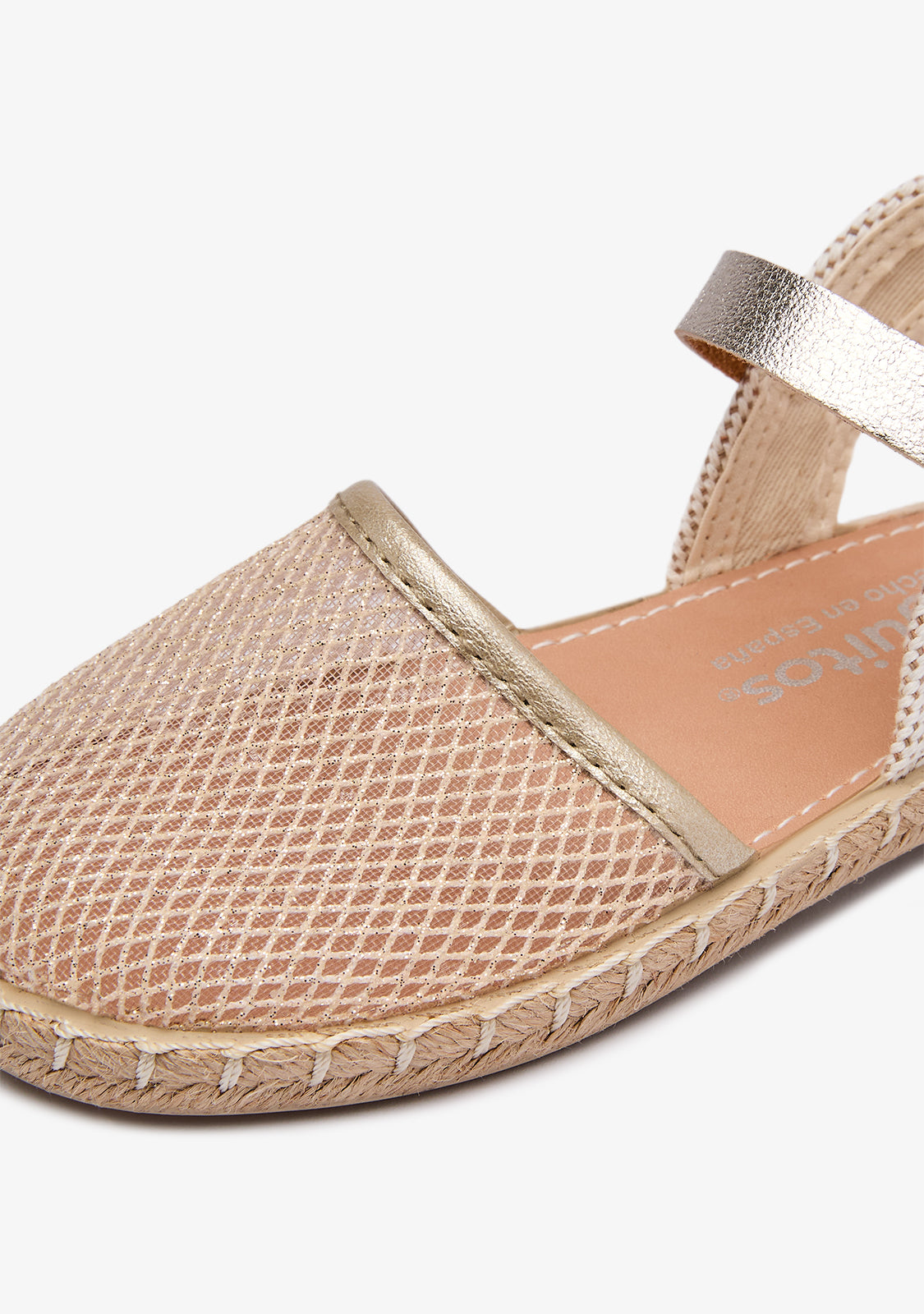 Alpargatas Malla Doradas Brillantes