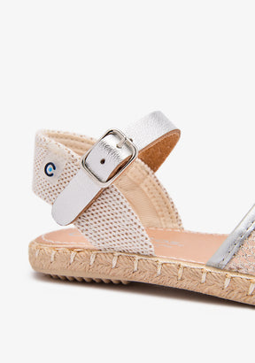 Silver Shiny Mesh Espadrilles