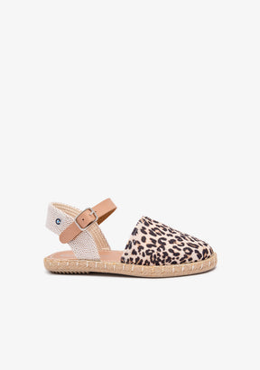 Leopard Print Buckle Espadrilles
