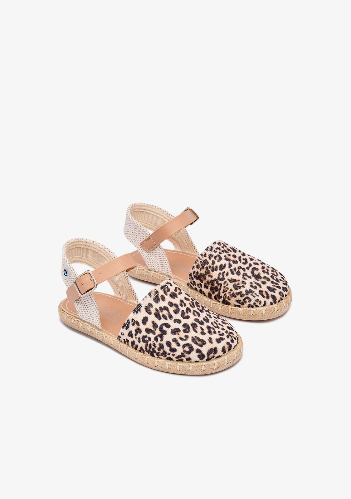 Leopard Print Buckle Espadrilles