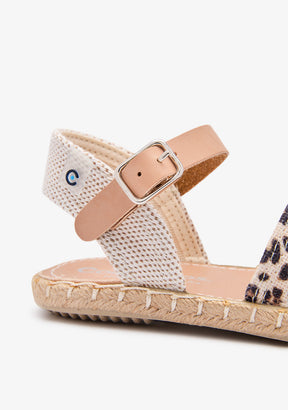 Leopard Print Buckle Espadrilles