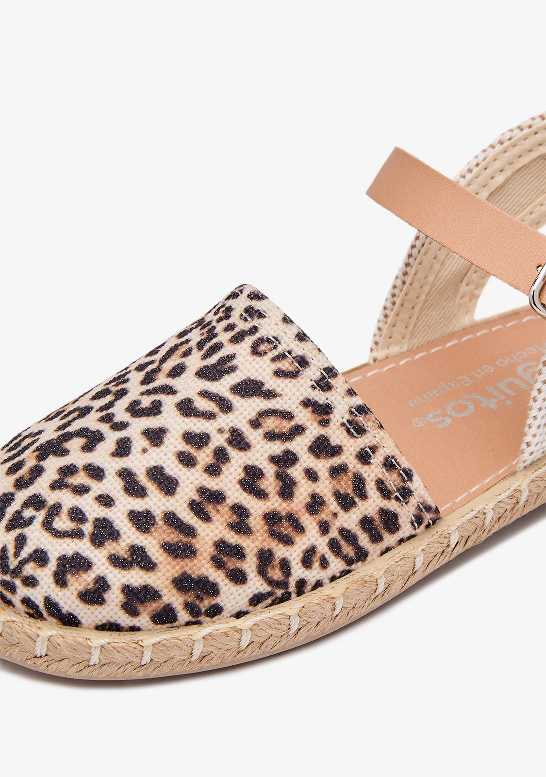 Leopard Print Buckle Espadrilles