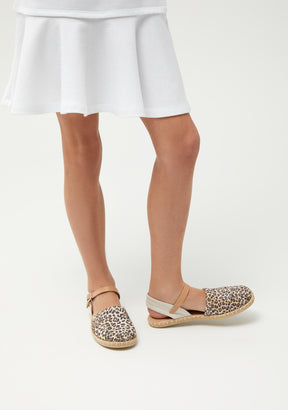 Leopard Print Buckle Espadrilles
