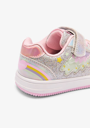 Glitzer- und Regenbogen-Licht Sneaker
