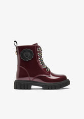 Botas Militares Burgundy