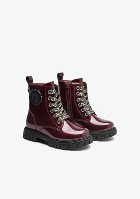 Botas Militares Burgundy