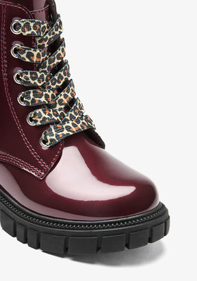 Botas Militares Burgundy