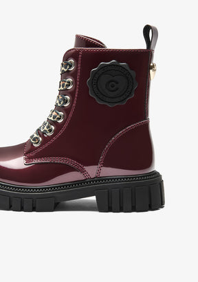 Botas Militares Burgundy
