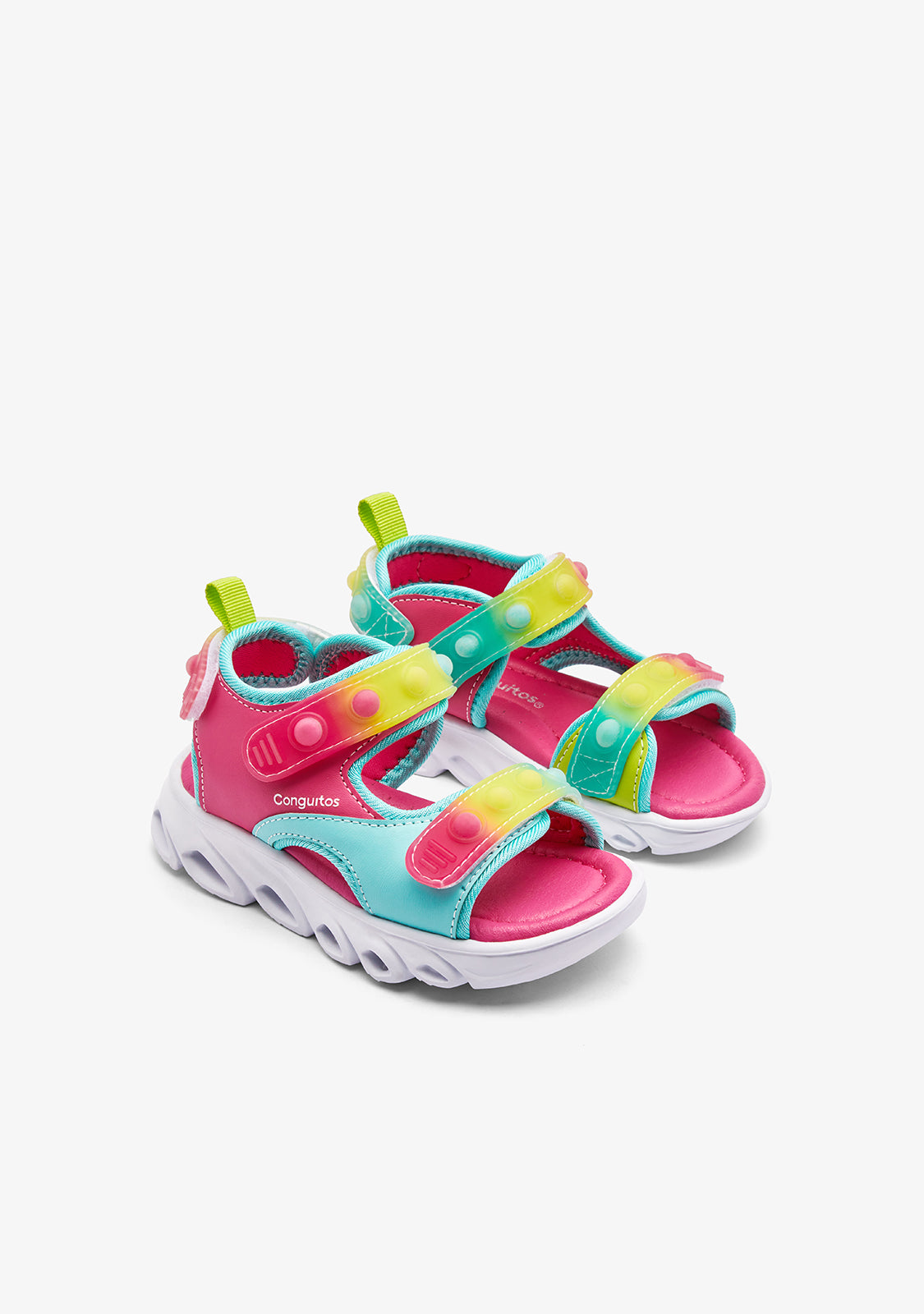 Pink / Blue Light Pop Sandalen