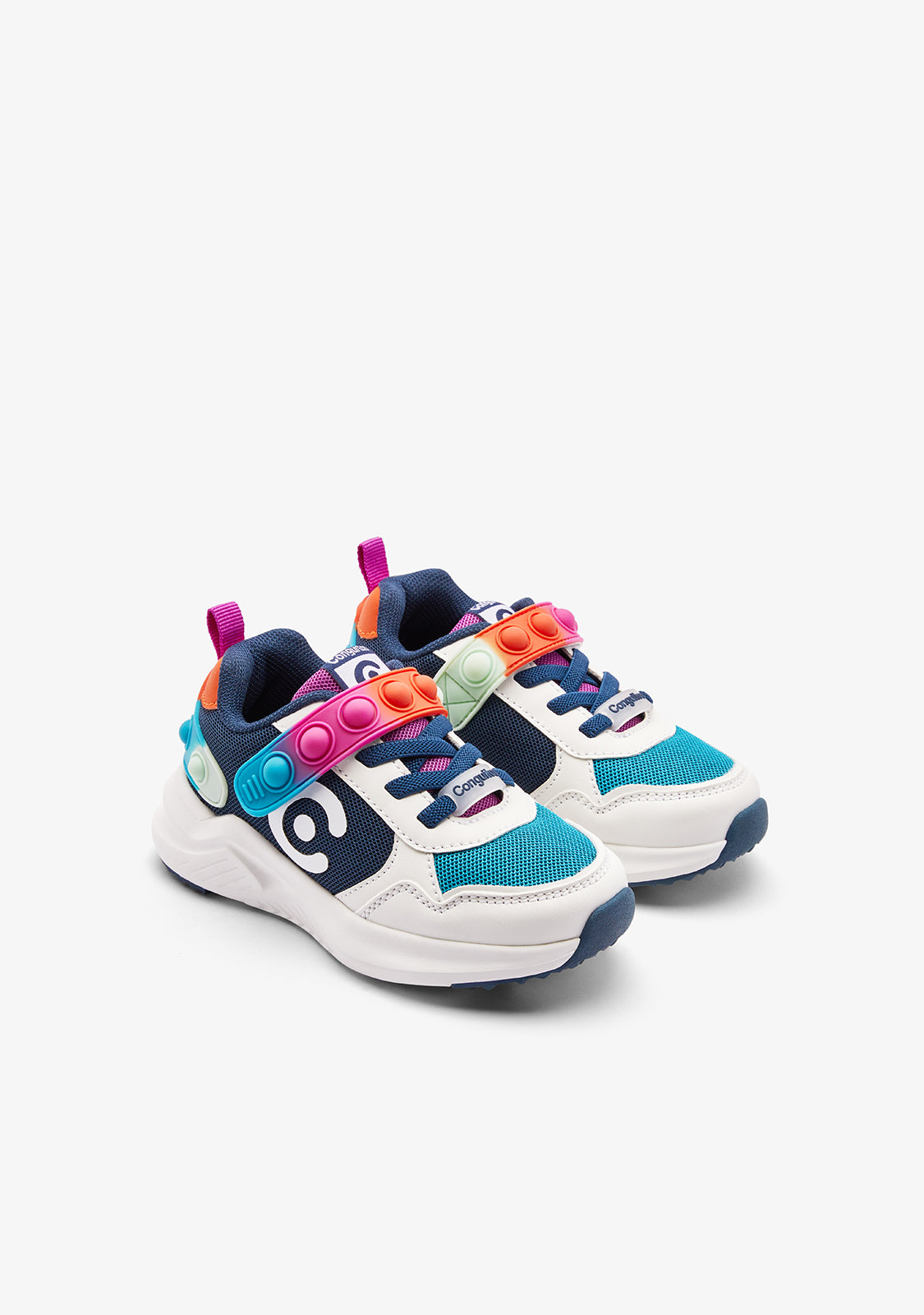 Die Marineblauen Pop-Sneakers mit Logo