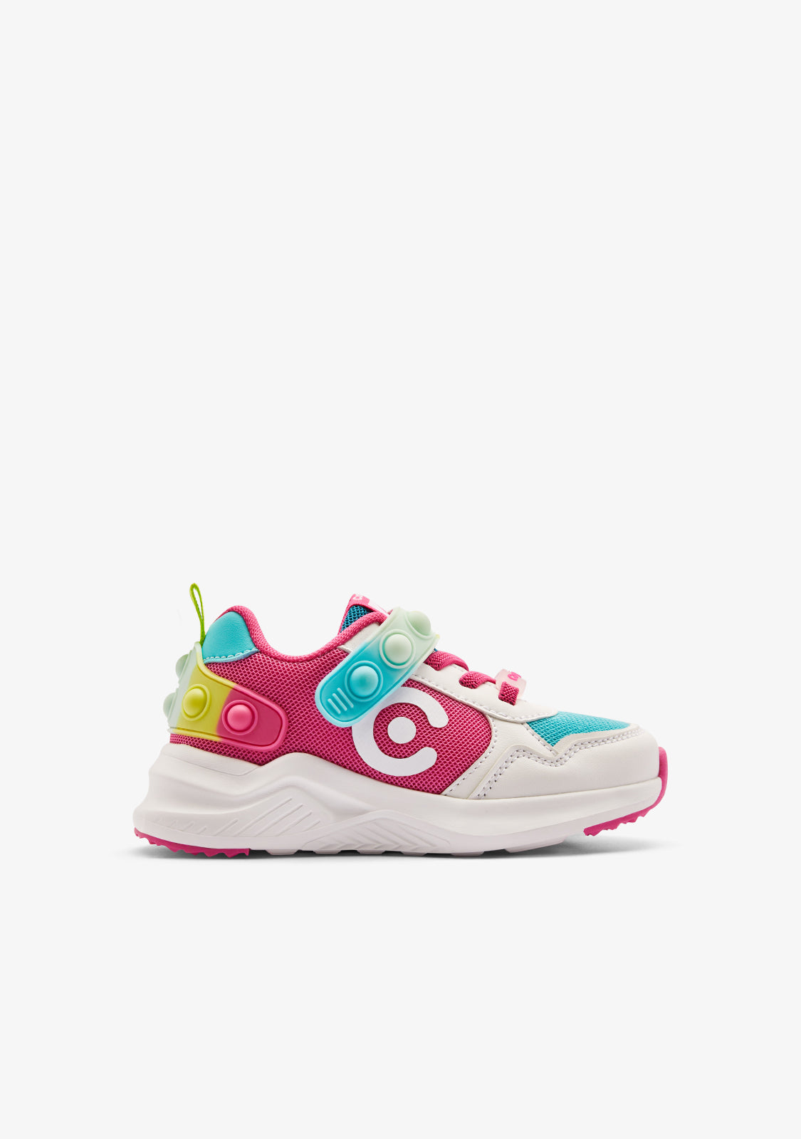 Rosa Pop-Sneakers mit Logo