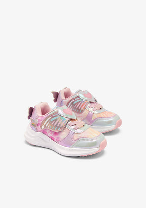 Pink Butterfly Light Sneakers