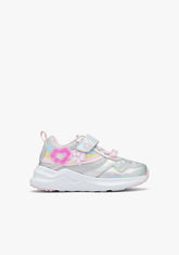 Silver Light-Up Heart Sneakers