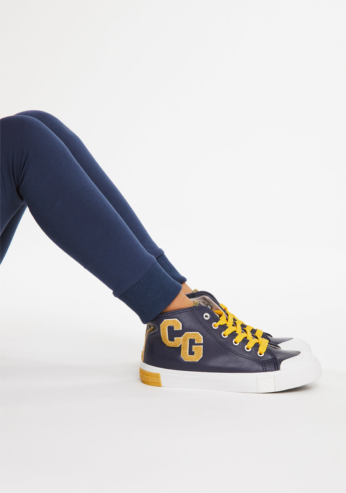 Navy Letters High Top Sneakers