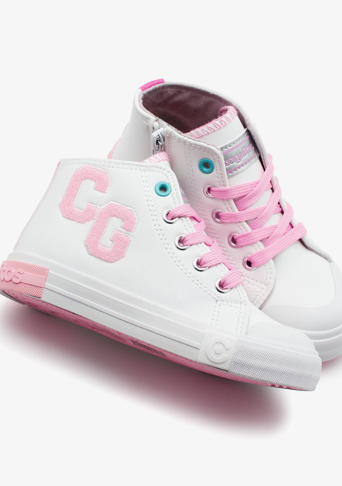 White Letters High Top Sneakers