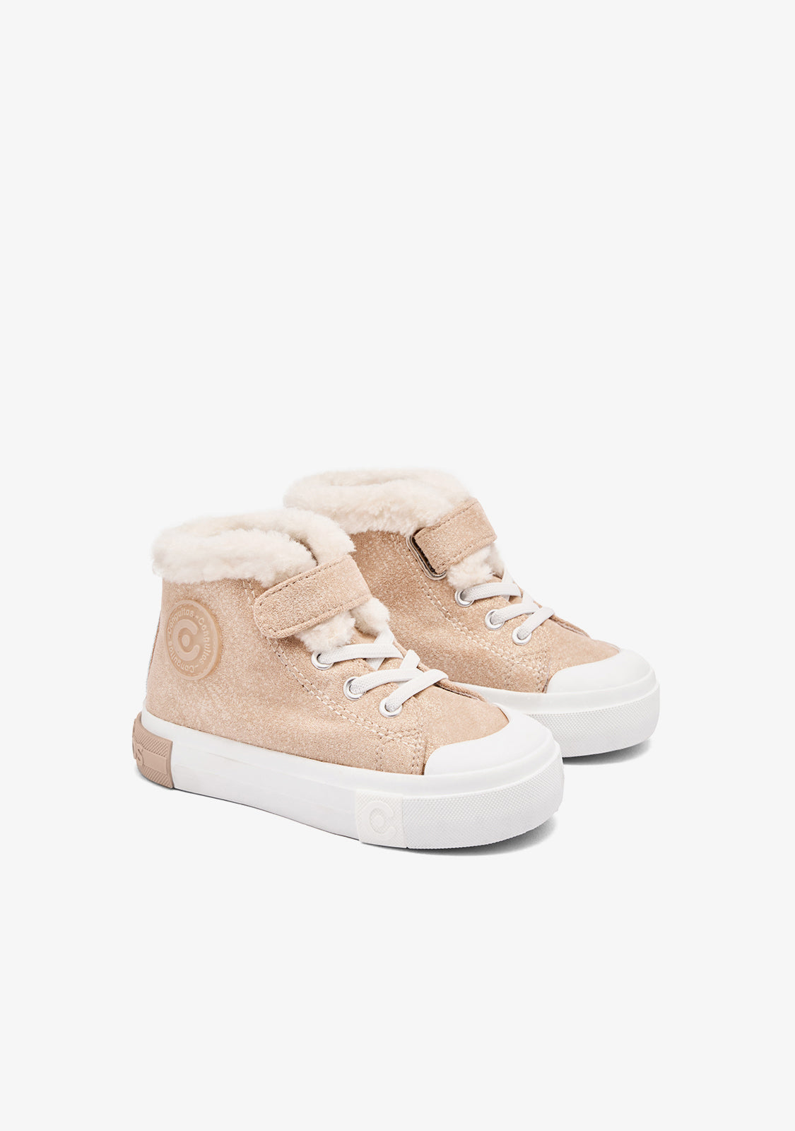 Sand Fur High Strap Sneakers
