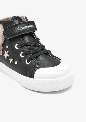 Sneakers alte nere con stelle