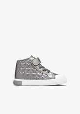 CONGUITOS ZAPATOS / SNEAKERS / BASKET SNEAKERS HIGH STRAP PADDING PEWTER