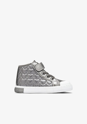 CONGUITOS ZAPATOS / SNEAKERS / BASKET SNEAKERS HIGH STRAP PADDING PEWTER
