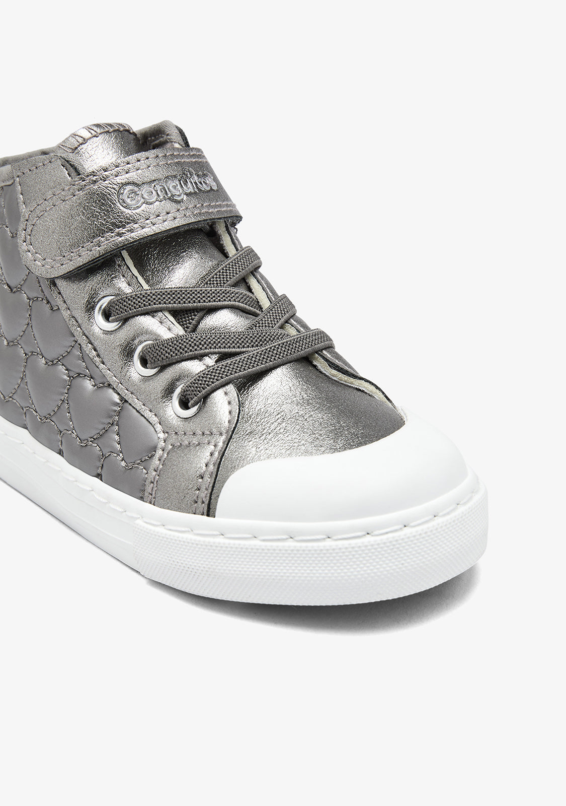 Sneakers Alte Color Piombo con Cuori