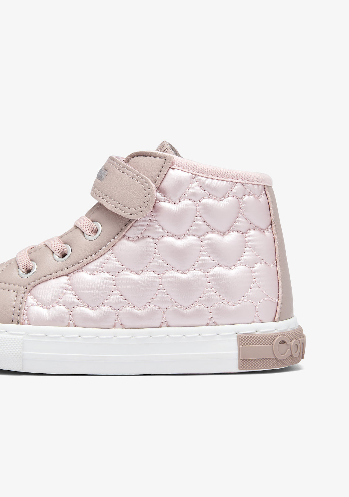 Sneakers Alte Color Rosa con Cuori