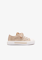 Gold Glitter Canvas Sneakers