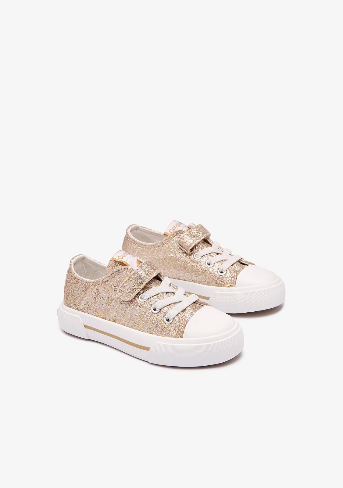 Gold Glitter Canvas Sneakers