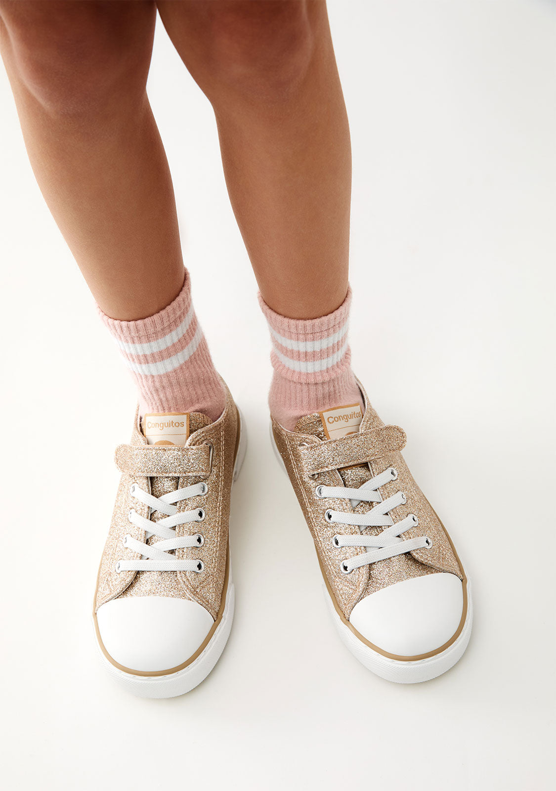 Gold Glitter Canvas Sneakers