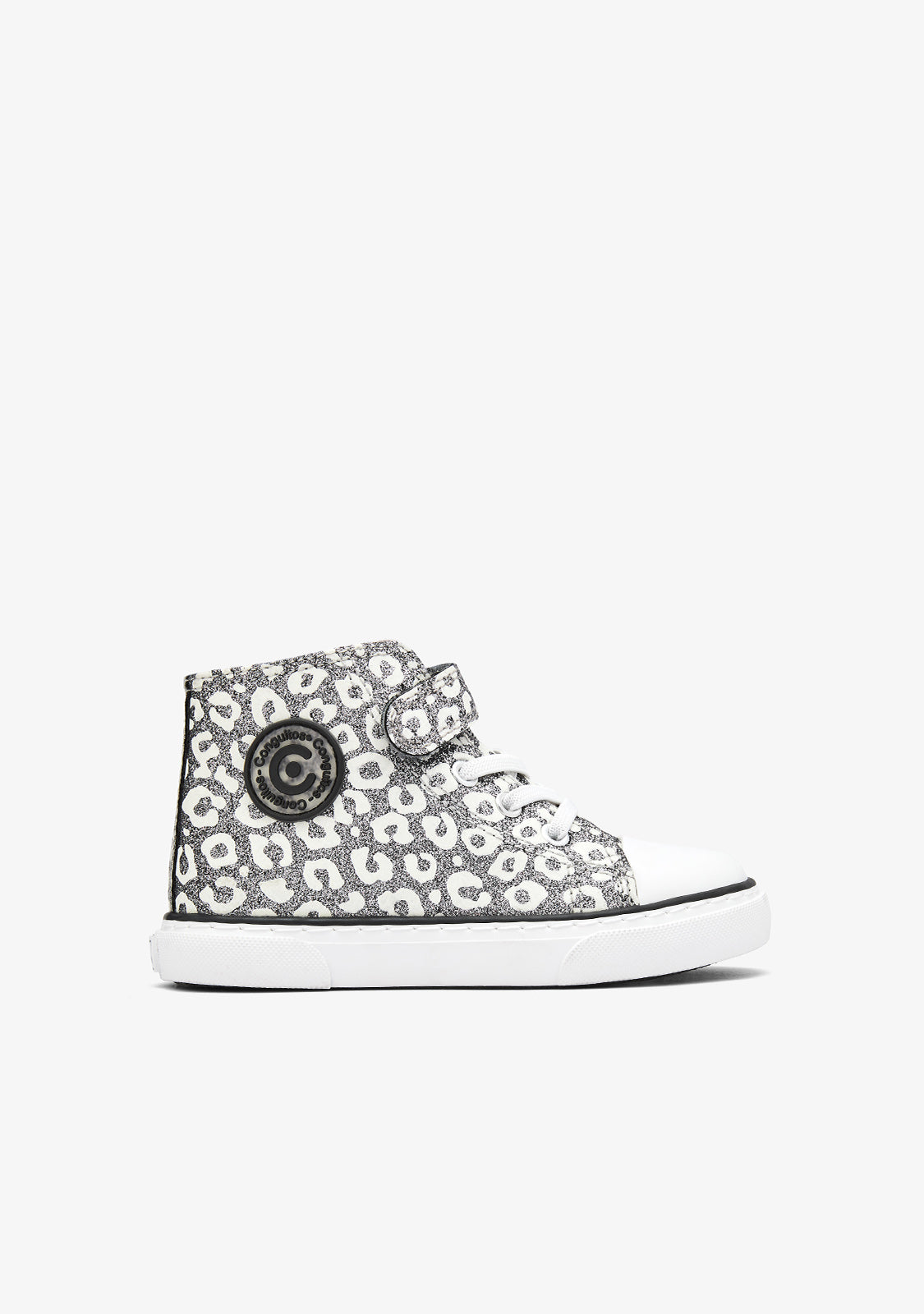 CONGUITOS ZAPATOS / SNEAKERS / BASKET Sneakers high strap leopard glitter silver