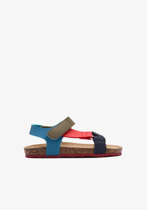 Sandalias Bio Tiras Azul Rojo y Verde