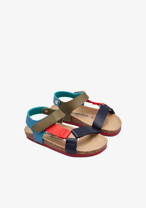 Sandalias Bio Tiras Azul Rojo y Verde